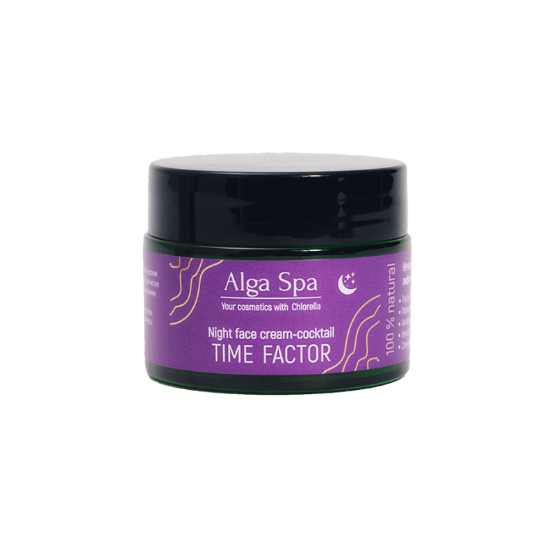 Ночной крем-коктейль для лица лифтинг эффект Alga Spa